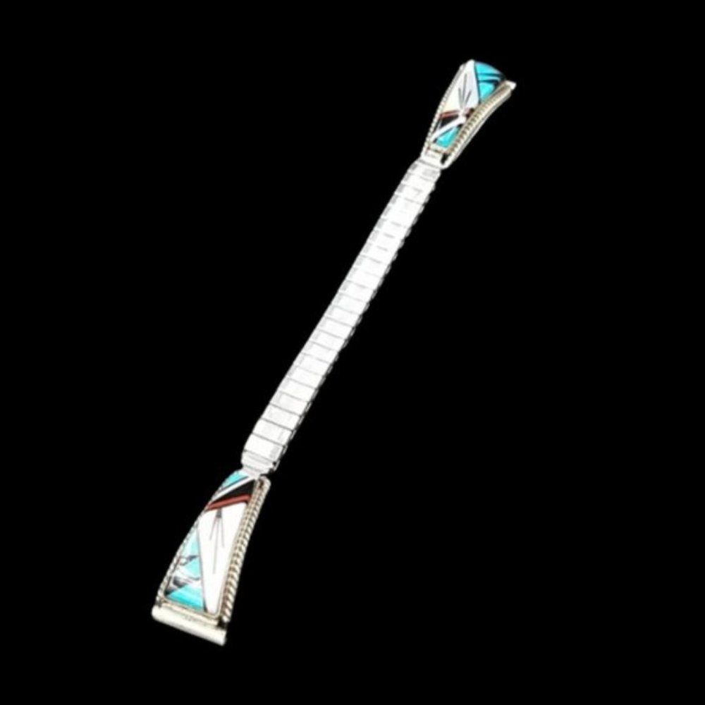 Vintage Native American Zuni Inlaid Watch Band